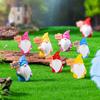 12Pcs Mini Holding Sign Gnome Figurine Tiny Faceless Dwarf Resin