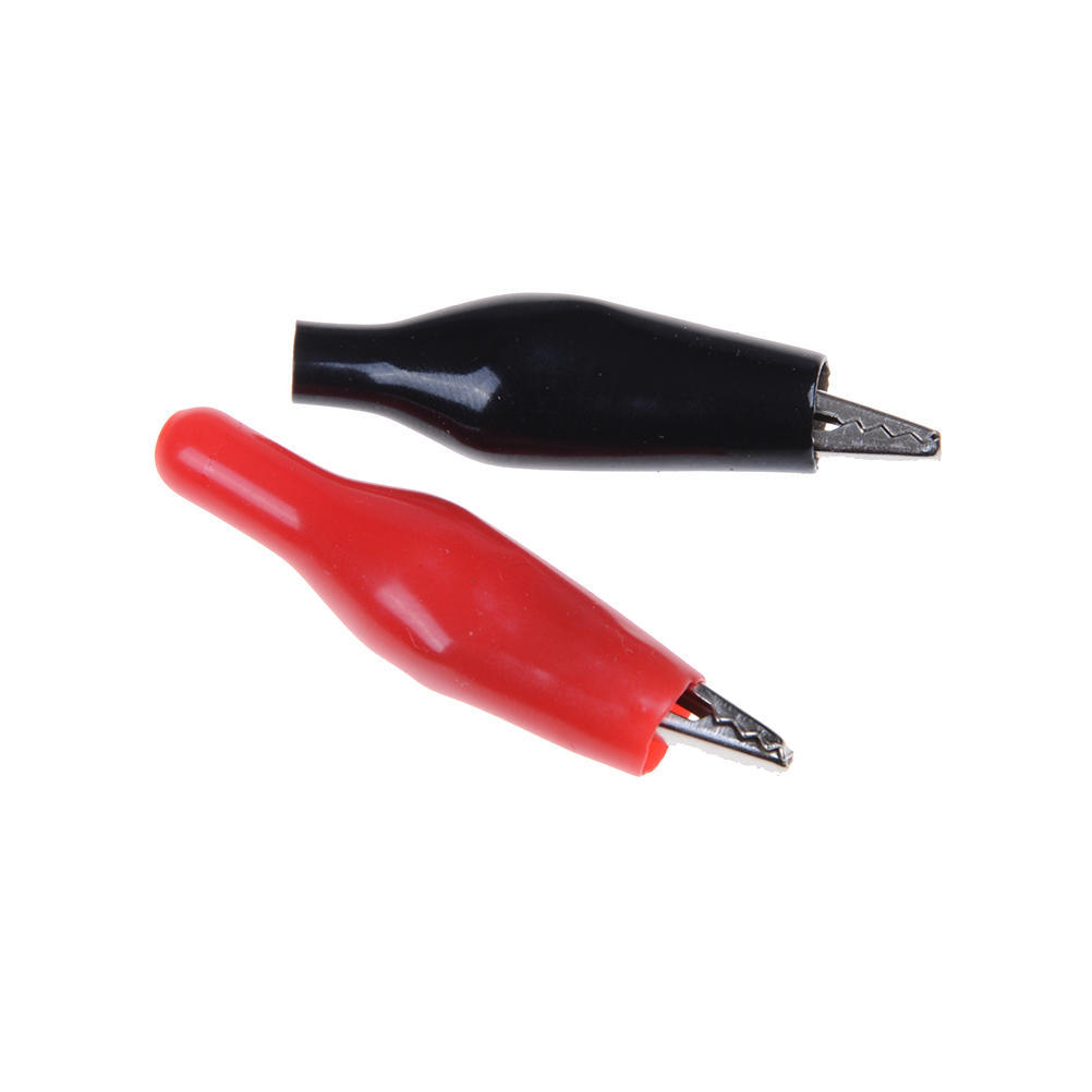 20 шт., красный, черный, мягкий пластиковый испытательный зонд, зажимы типа «крокодил», тестовый зажим «крокодил»