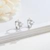 S925 Sterling Silver Drop Earrings Unisex Fashionable Flower Design Party Occasion Niche Temperament New