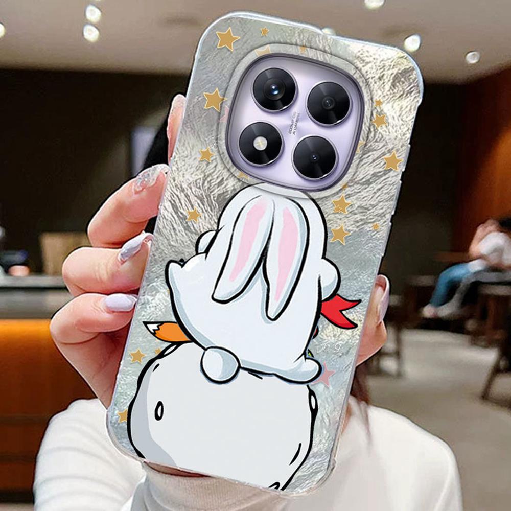 Красочный градиентный белый бабочка леопард принт любовь для Xiaomi Redmi Note 14 Pro 5G чехлы для телефонов крышка мягкий силиконовый бампер жесткая ПК задняя крышка