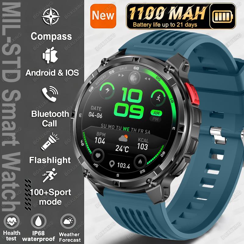 Новые Умные Часы T-Rex3 Ultra 1100 мАч для Мужчин GPS Трек Компас IP68 Водонепроницаемые Спортивные Трекеры для Улицы Военные Умные Часы