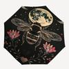 Bee Moon Automatic Folding umbrella Compact 8 rib Design,Unique Style,Suitable for Everyday Outdoor Use,Perfect Gift for Friends and Fa