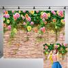 Flower Backdrop Curtain Floral 3D Wedding Birthday Party Background Props