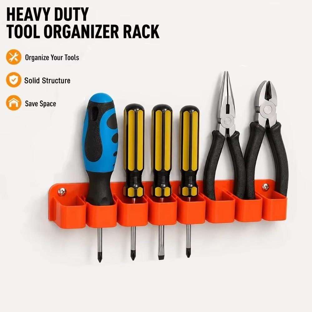 Heavy-Duty Metal Wall Mount Tool Rack Versatile Metal Tool Holder For Workshop