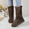 2024 Осень Внешняя Торговля Зима Плюс Флисовые Ботинки На Пуговицах Высокая Посадка Ноги Хлопковая Обувь Женщина