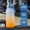 2L Large Capacity Water Bottle with Straw Plastic Gradient Color Water Cups High Quality Drinking Kettle Outdoor Sports Bottle