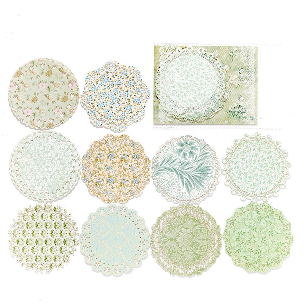 10 шт. кружевные бумажные наклейки декоративные винтажные вырезанные кружевные наклейки для скрапбукинга для ведения журнала Pho