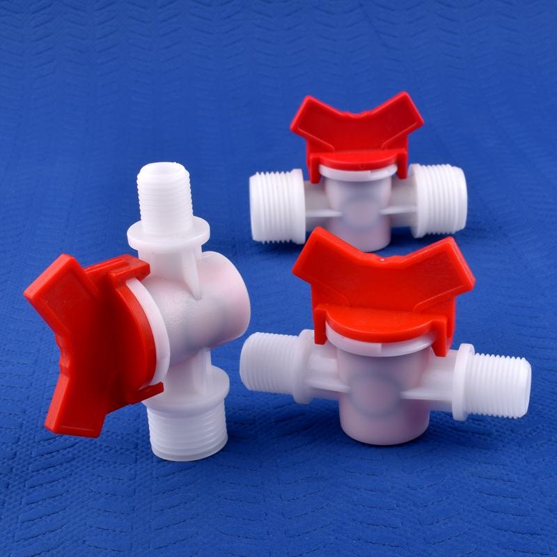 5 шт./лот G1/4" ~G1" наружная резьба POM шаровой клапан равного/редукционного диаметра клапан аквариумный бак адаптер домашний сад капельный полив шланг клапан