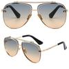 UV Protected Driving Vintage Pilot Gradient Metal Body Aviator Sunglasses for Men and Women
