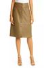 Real Soft Lambskin Leather Handmade Party Formal Stylish Women's BROWN Skirt