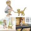 2Pcs/set Resin Crafts Mini Pet Sculpture Hand-Painted Hand Carving Sculpture  Garden