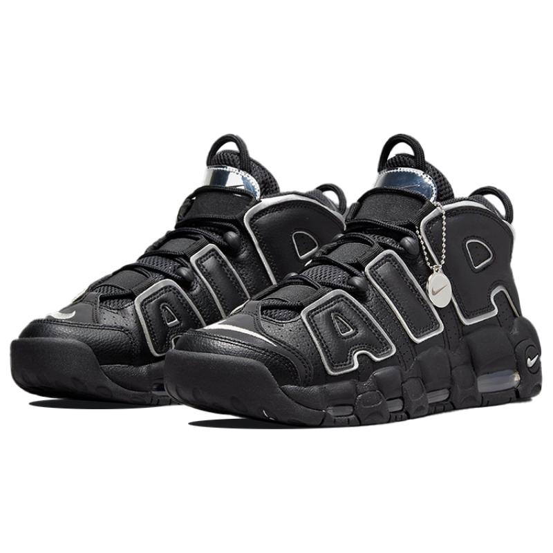 Nike Air More Uptempo 'Black Metallic Silver' Женские Винтажные Баскетбольные DQ0839-001