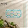 3D Printed Pet Habitat Reptile Honeycomb Climbing Shelf, Suction Cup Snake Tunnel Hide, Rest Platform Glass Tank Space for Ball Python, Lizard,