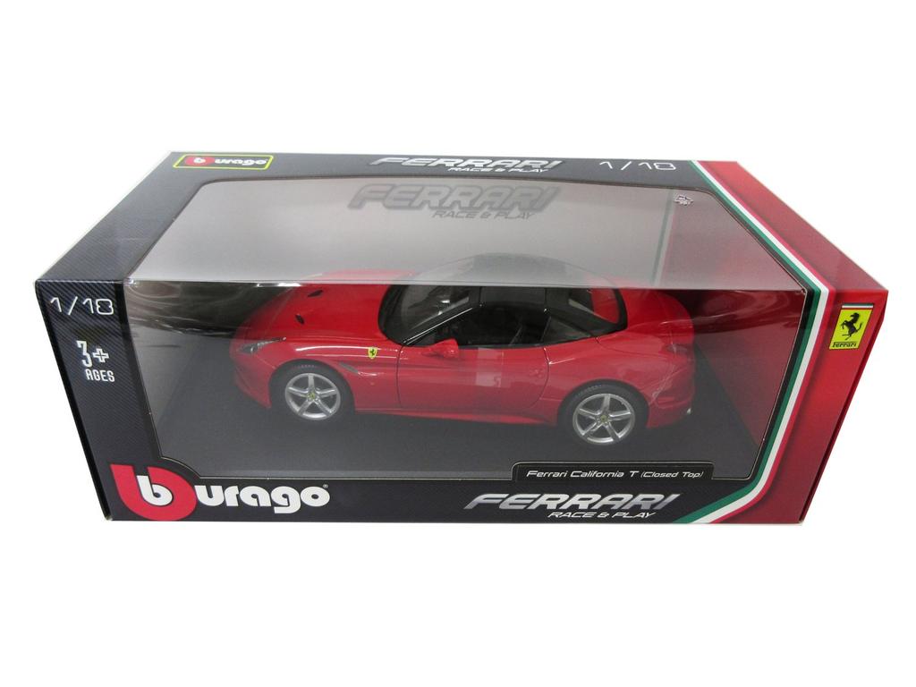 Bburago Ferrari Race Play Series California T Red & 118 Close-Top 200-452
