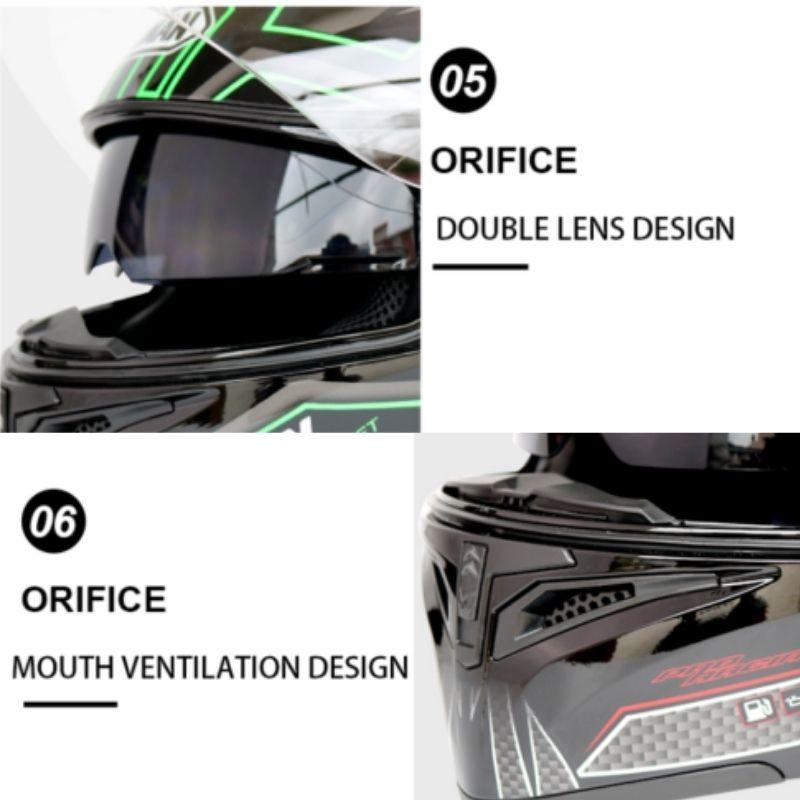 Bluetooth Motorcycle Helmets Full Face Helmet Flip Up Double Lens Anti-Fog Design Moto Helmet For Motorcyclist