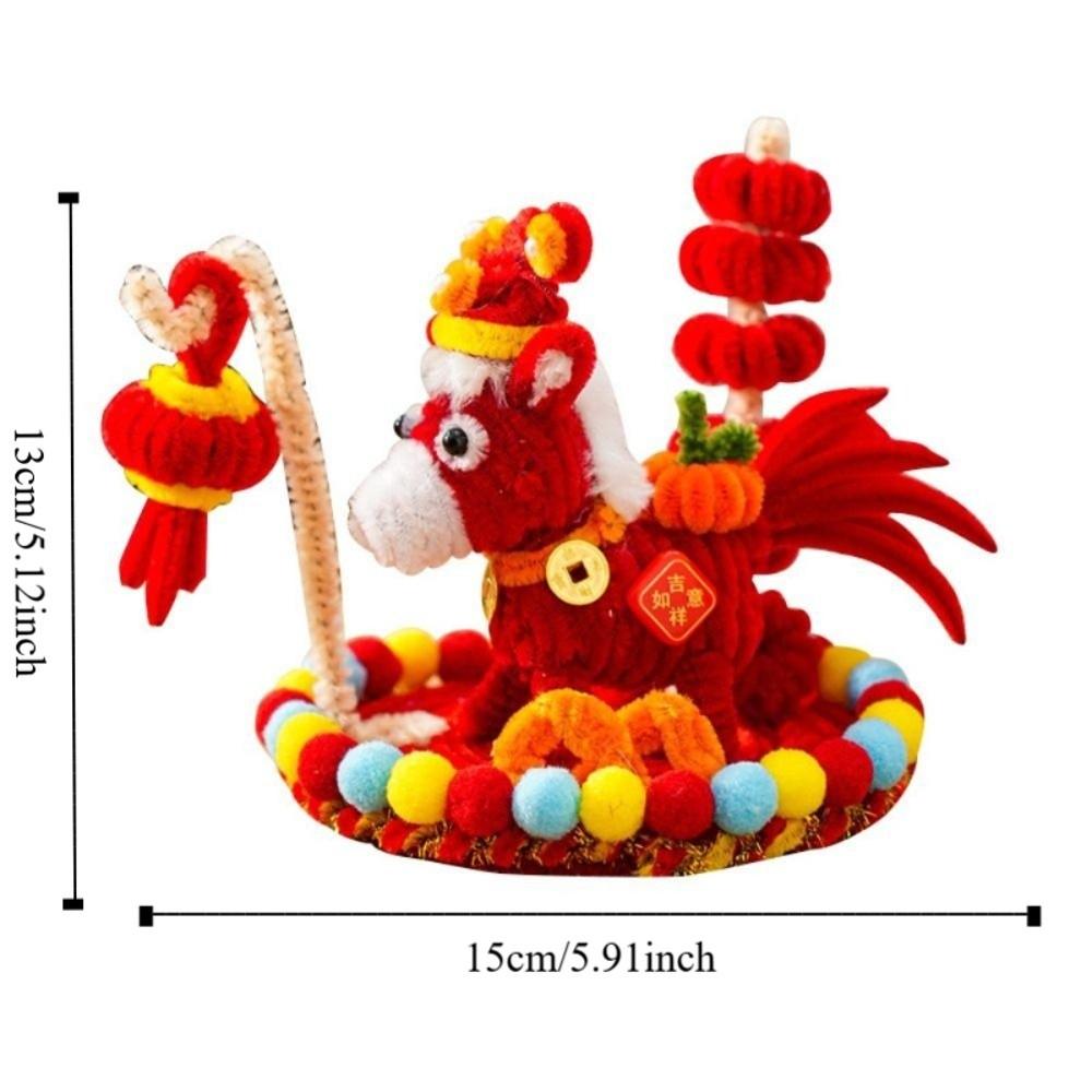 Ручная работа Лошадка Подвеска на стол Мультяшная Милая Креативная DIY Палочка-твистер Незаконченный DIY Набор материалов Украшение Лошадь на Новый год по лунному календарю