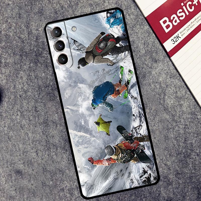 Чехол Ski Neige Snowboard для Samsung Galaxy S25 S26 Ultra S20 S21 S22 S23 S10 Plus S25 FE S24 Ultra Чехол