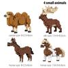 Micro Zoo Building Blocks Sheep Animal Set 3D Model, Desktop Farm Scene Decor for Kids Room, Delightful Gift for Animal Lovers