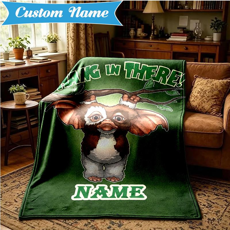 Custom Name Gizmo Creatures Collection Blanket Lightweight Ideal Bedding Blanket Perfect for Travel, Camping, Living Rooms, Sofas, Christmas gift
