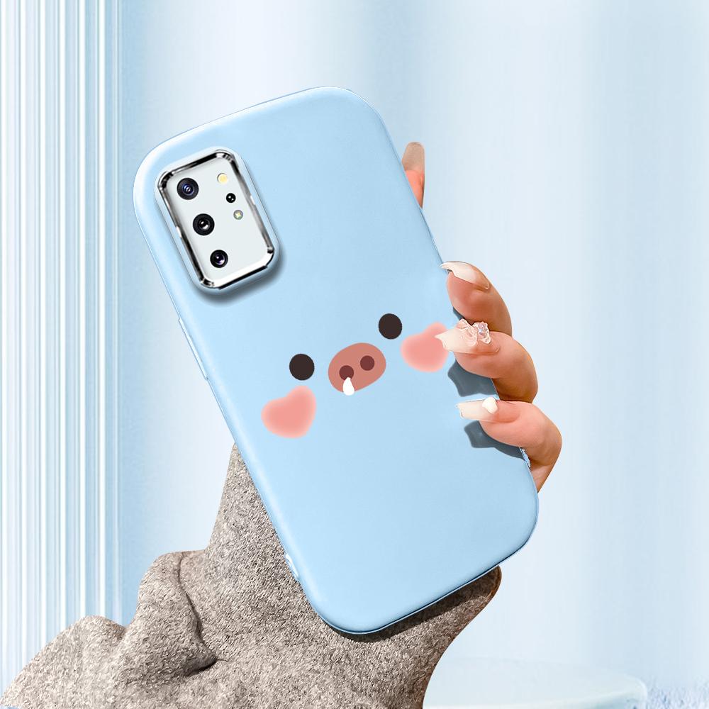 Solid Color Silver Edge Lens Fatty Casing Soft TPU Liquid Silicone Cover Shockproof Phone Case for Xiaomi Redmi Samsung