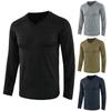 Men's Lightweight Long Sleeve Casual Fashion Long Sleeve Solid Color Raglan Long Sleeve T-Shirt