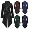 Halloween Cosplay Costume Tuxedo Medieval Renaissance Retro Costume Men Long Swallow-tailed Coat Clothing