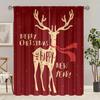 2 шт. - Рождественские шторы с принтом «Лось» - Полиэстер - подходят для спальни, гостиной, кабинета, личного пространства