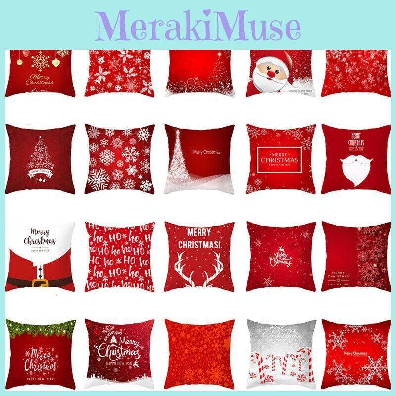 Праздничная рождественская красная наволочка Роскошный чехол для подушки для радостного домашнего декора