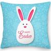 Home Decor Easter Pillowcase Sofa Cushion Cover Bedroom Room Decor Easter Bunny Egg Print Throw Pillow Case