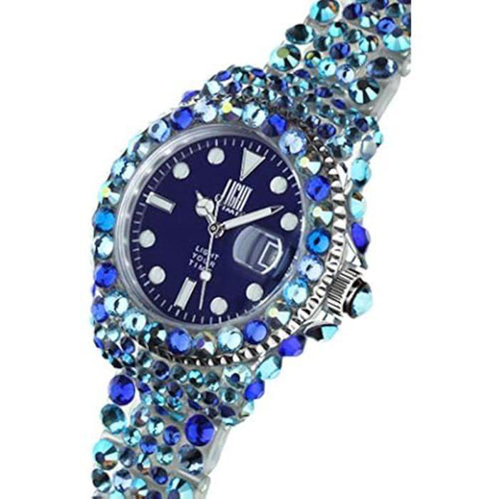 Montre - LIGHT TIME - L602H - Diamètre 39 mm - Quartz Miyota - 300 pierres précieuses
