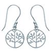 [K3795] - Silver 'Tree of Life' Earrings Silver (rhodium Plated) - 13 Mm