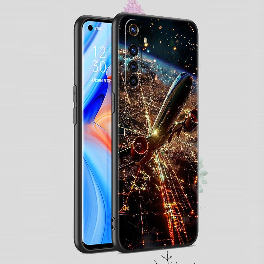 Чехол-бампер для телефона Realme 13 12 11 10 9 Pro Plus GT3 GT2 C21 C25 C35 C53 C55 C67 Pro 5G, вдохновленный путешествиями, с рисунком маршрута самолета, из мягкого ТПУ