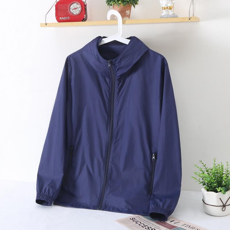 Солнцезащитная одежда для мужчин и женщин, устойчивая к ультрафиолетовому излучению, короткая, однотонная, с карманами на молнии, капюшоном, дышащая, свободная, летняя, кожаная одежда, тонкое пальто