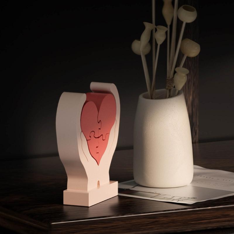 Силиконовая декоративная эпоксидная форма, милые руки, держащиеся в форме сердца, головоломки, форма для украшения дня Святого Валентина для Y любовника