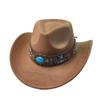 Adjustable Cowgirl Hat Shapeable Wide Brim Western Hat Trendy Cowboy Hat  for Men and Women
