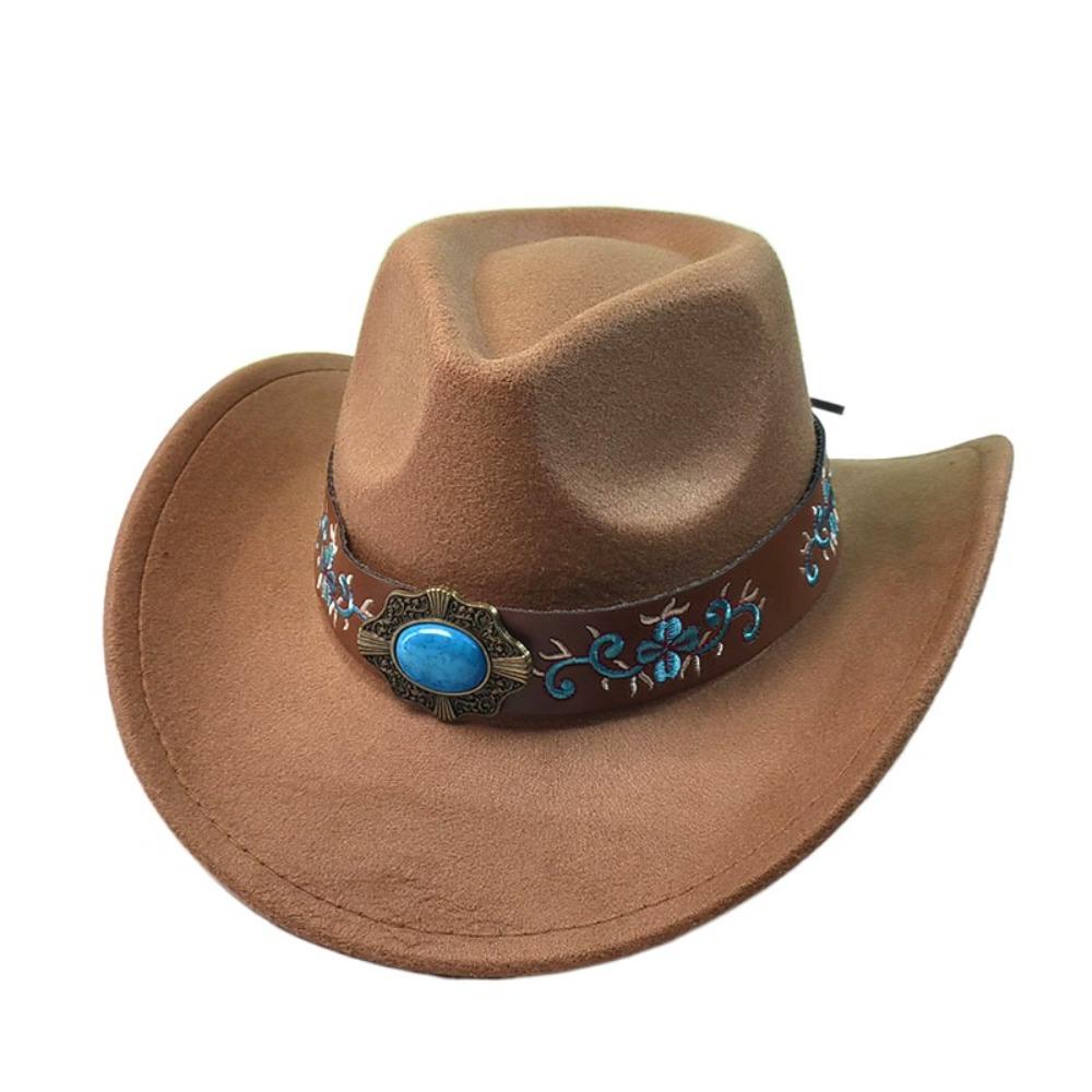 Adjustable Cowgirl Hat Shapeable Wide Brim Western Hat Trendy Cowboy Hat for Men and Women