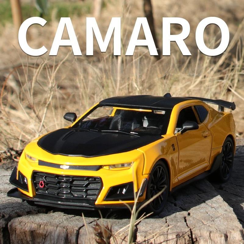 1:24 Chevrolet Camaro Металлическая литая модель игрушечного автомобиля Звук и свет Оттянуть назад Металлический автомобиль Коллекция Симуляция Подарки Игрушки Мальчик