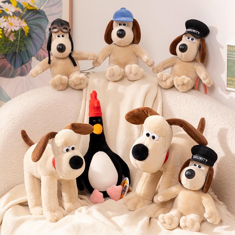 Original Wallace And Gromit Peluches Plush Toys Anime Cute Puppy Stuffed Dolls Kawaii Home Decor Kid Birthday Gift Bag Pendant