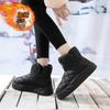 CRLAYDK Winter New Women Boots Ankle Keep Warm Fur Lined Snow Shoes Platform Leather Waterproof Outdoor Walking Ladies Booties