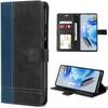 Case for Redmi Note 12 Pro 5G Flip Case Soft PU Leather Elegant Black/Navy Blue