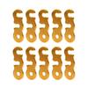 10pcs Quick Release Shelter Awning Tent Alloy Wind Rope Buckle Stopper(Gold S)