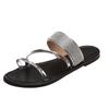 Fashion Large Size Sandalias Slippers Women  Trend Flat Sandals Shiny Rhinestones Outdoor Walking Summer Breathable Casual Shoes