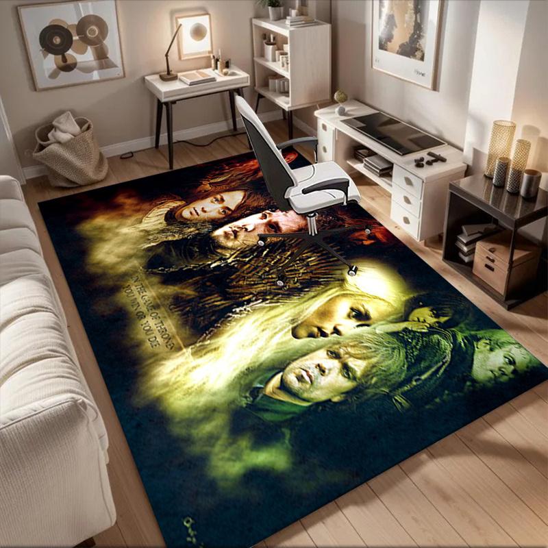 Game of Thrones Poster Print Wall Art Decor Office Mat Home Decor Office Desk Chair Rugs Chair Carpet for office Chair Mat Gift For Hallowee