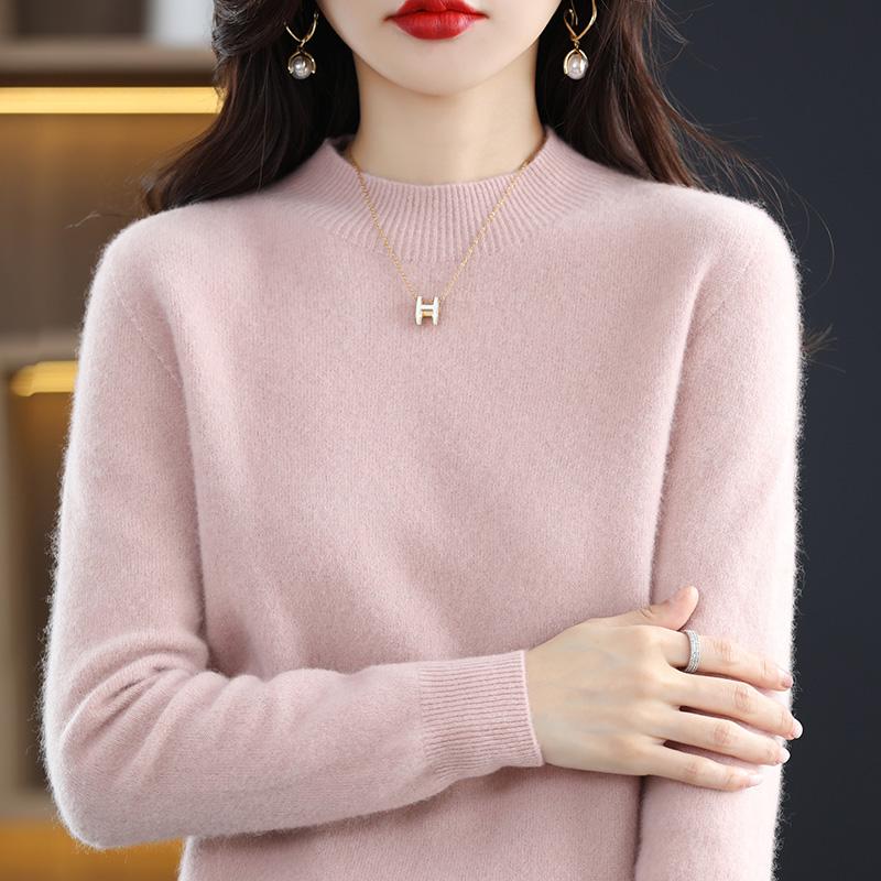 Женский свитер из 100% мериносовой шерсти, СОВРЕМЕННЫЙ НОВЫЙ зимний вязаный пуловер SAGA, осенний джемпер, женские вязаные топы с длинным рукавом