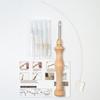 DIY Craft Knitting Embroidery Pen Wooden Handle Poke Needle Needle Threader Punch Needle Tool