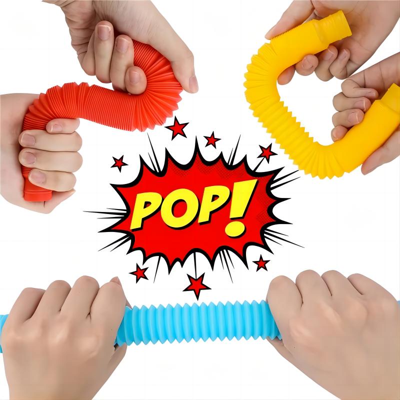 10/20/30 шт. Цветные Pop Pipe Игрушки-антистресс для пальцев Сенсорные Игрушки Телескопическая Трубка Игрушки для Снятия Стресса Пластиковая Растягивающаяся Трубка Игрушка Подарок