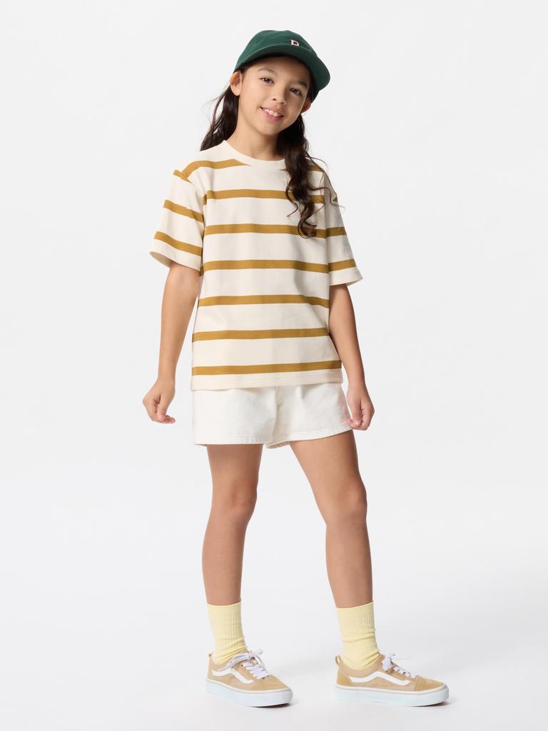Uniqlo Kids Airism CoTTon STripe Crewneck T