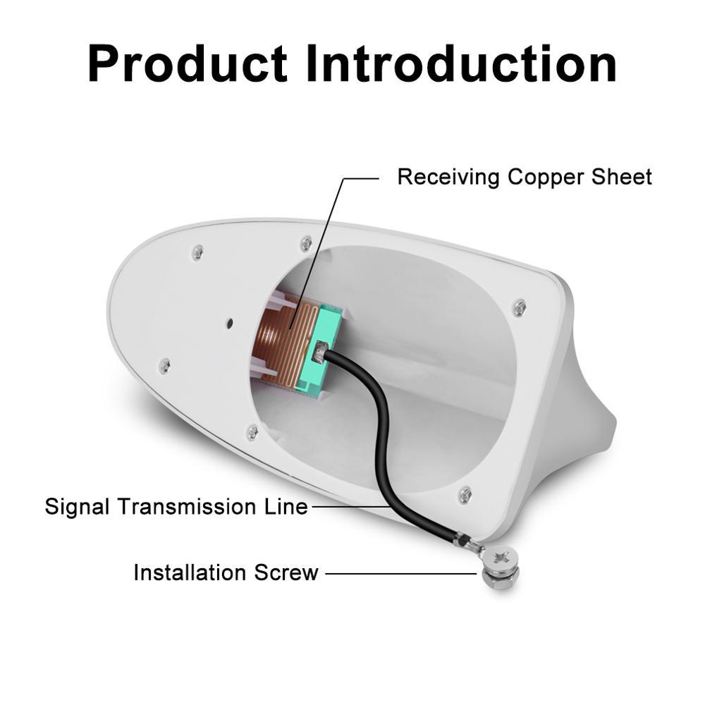New 1 Pc Universal FM Signal Amplifier Car Radio Aerials Shark Fin Antenna Car Roof Decoration Auto Side Replacement 6 Colors