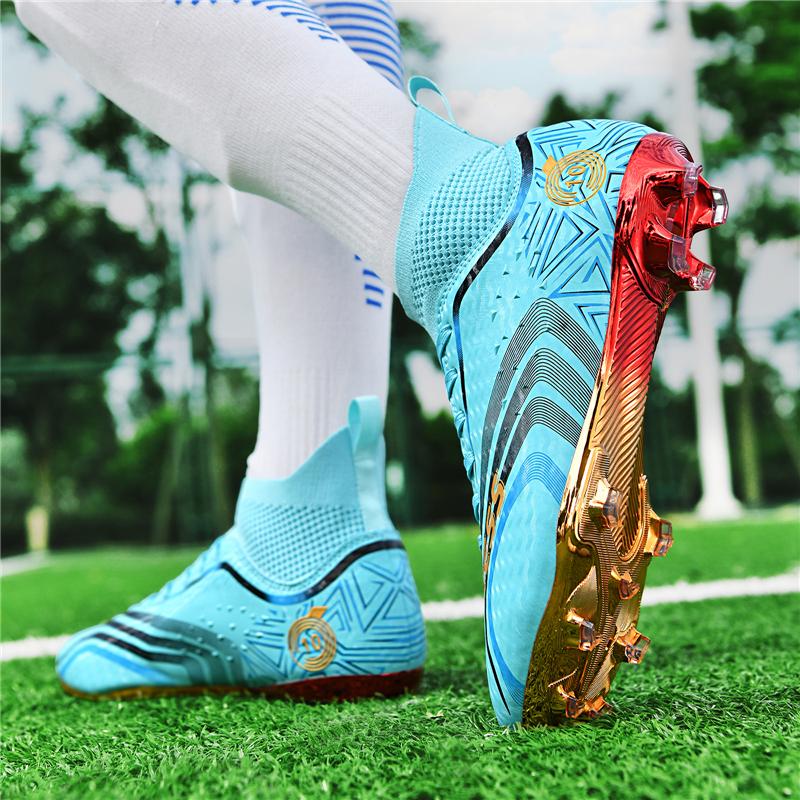 Soccer Men Professional Teenager Outdoor Lightweight Football Shoes Comfortable Grass Breathable Lace-up Football Boots