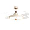 2025 Бесшумный роскошный потолочный светильник-вентилятор для гостиной, спальни или ресторана - кремовый стиль